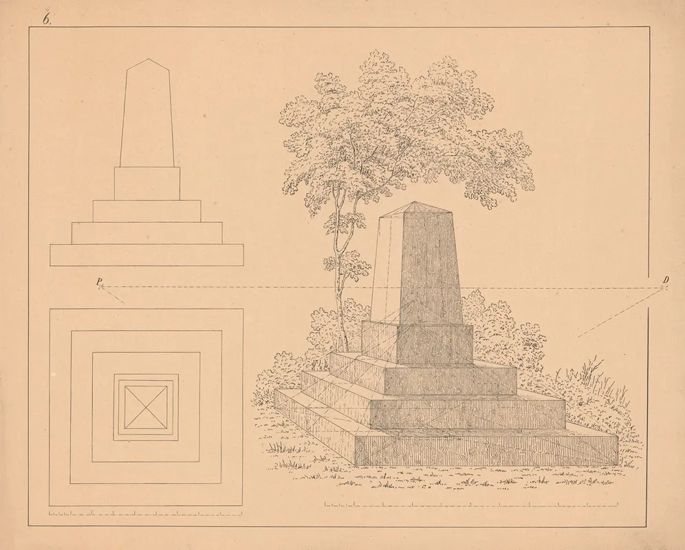 Monument On Pedestals Wall Art by Søren Jacob Grønvald - High-Resolution Digital Print