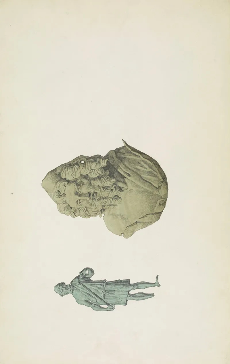 Monuments Antiques Dessines Pl 001 Wall Art by Jean-Baptiste Muret - High-Resolution Digital Print