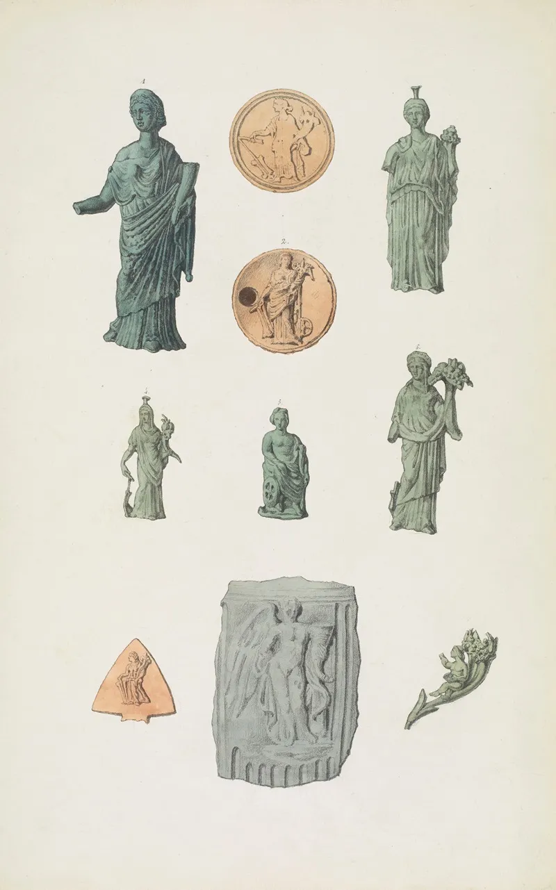 Monuments Antiques Dessines Pl 002 Wall Art by Jean-Baptiste Muret - High-Resolution Digital Print