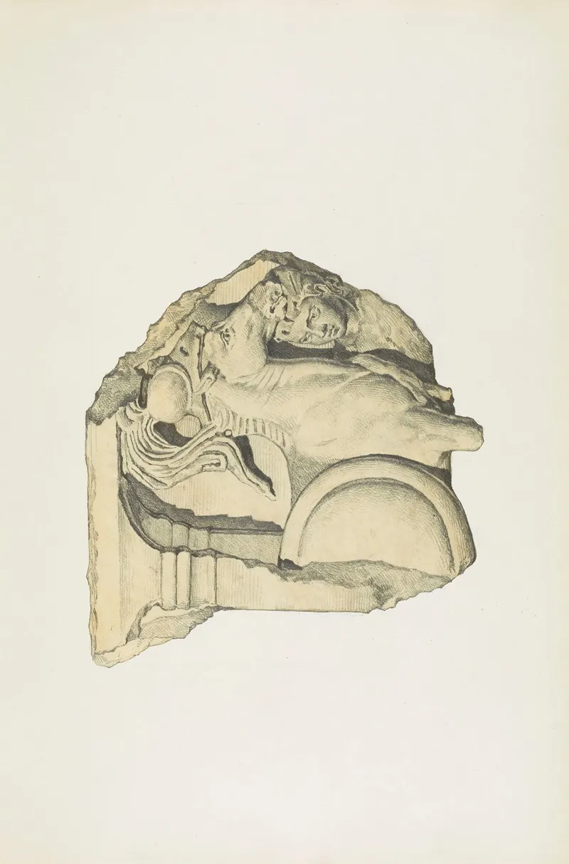 Monuments Antiques Dessines Pl 015 Wall Art by Jean-Baptiste Muret - High-Resolution Digital Print