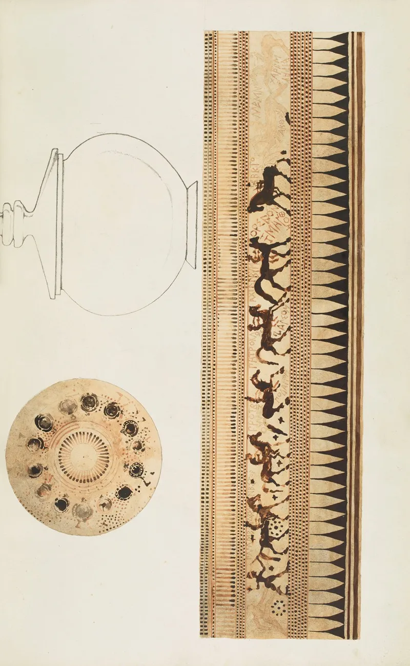 Monuments Antiques Dessines Pl 025 Wall Art by Jean-Baptiste Muret - High-Resolution Digital Print