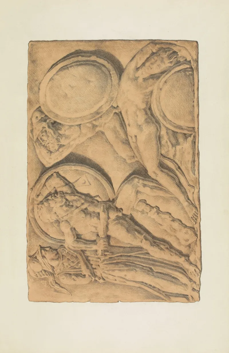 Monuments Antiques Dessines Pl 028 Wall Art by Jean-Baptiste Muret - High-Resolution Digital Print