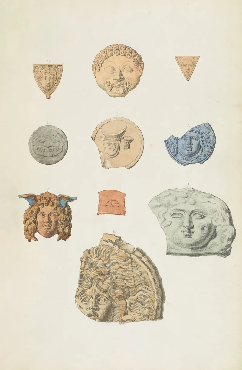 Monuments Antiques Dessines Pl 044 Wall Art by Jean-Baptiste Muret - High-Resolution Digital Print