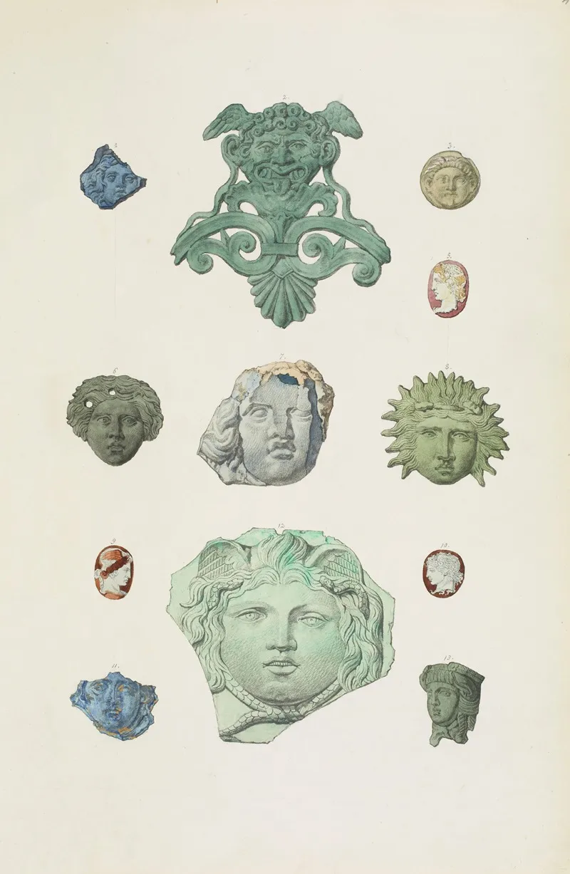 Monuments Antiques Dessines Pl 046 Wall Art by Jean-Baptiste Muret - High-Resolution Digital Print