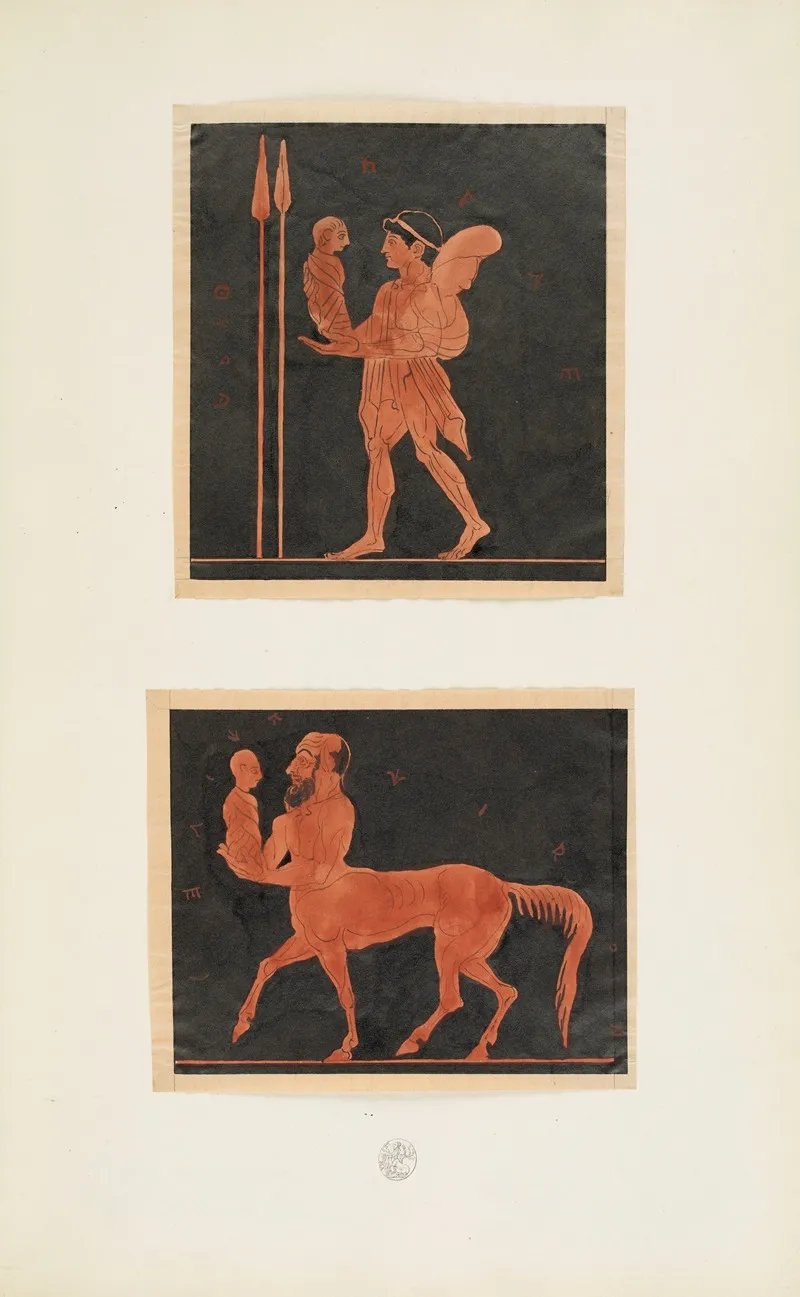 Monuments Antiques Dessines Pl 050 Wall Art by Jean-Baptiste Muret - High-Resolution Digital Print