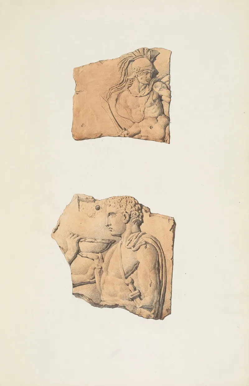 Monuments Antiques Dessines Pl 055 Wall Art by Jean-Baptiste Muret - High-Resolution Digital Print