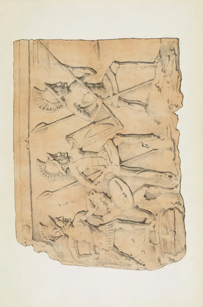 Monuments Antiques Dessines Pl 064 Wall Art by Jean-Baptiste Muret - High-Resolution Digital Print