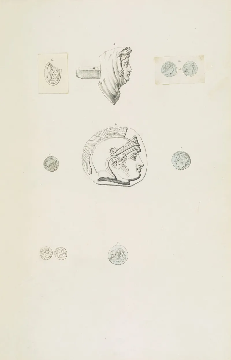 Monuments Antiques Dessines Pl 065 Wall Art by Jean-Baptiste Muret - High-Resolution Digital Print