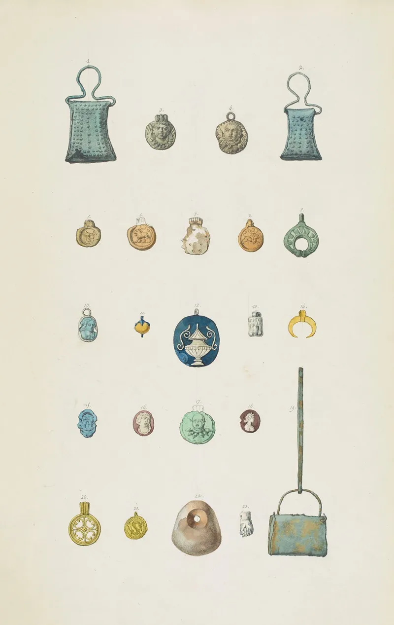 Monuments Antiques Dessines Pl 110 Wall Art by Jean-Baptiste Muret - High-Resolution Digital Print