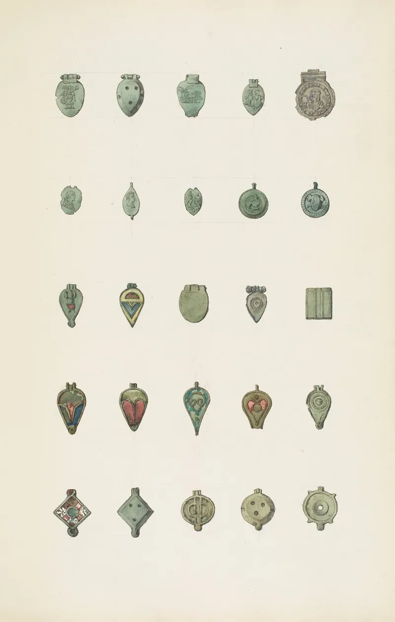 Monuments Antiques Dessines Pl 111 Wall Art by Jean-Baptiste Muret - High-Resolution Digital Print