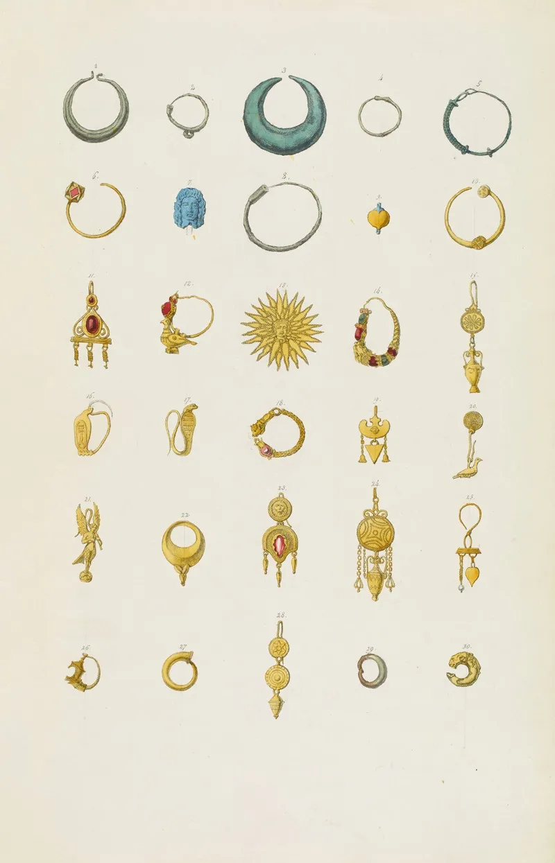 Monuments Antiques Dessines Pl 128 Wall Art by Jean-Baptiste Muret - High-Resolution Digital Print