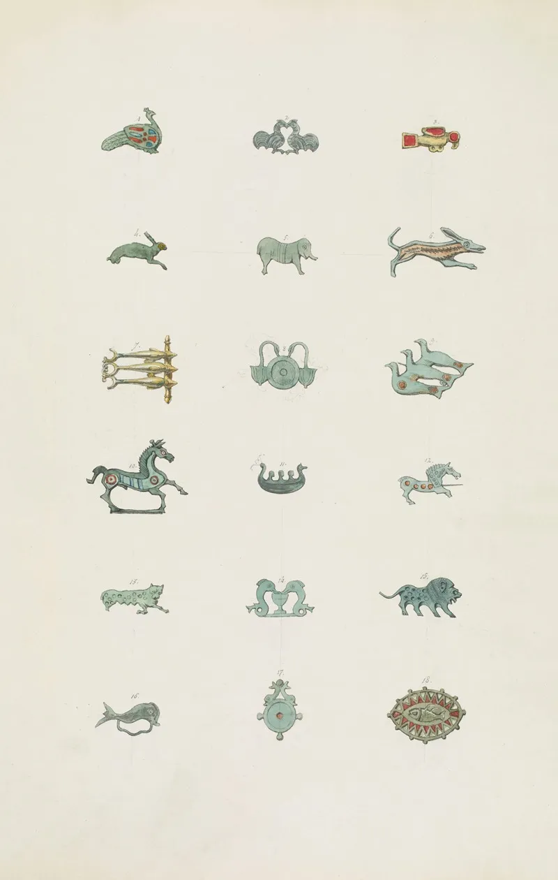 Monuments Antiques Dessines Pl 142 Wall Art by Jean-Baptiste Muret - High-Resolution Digital Print