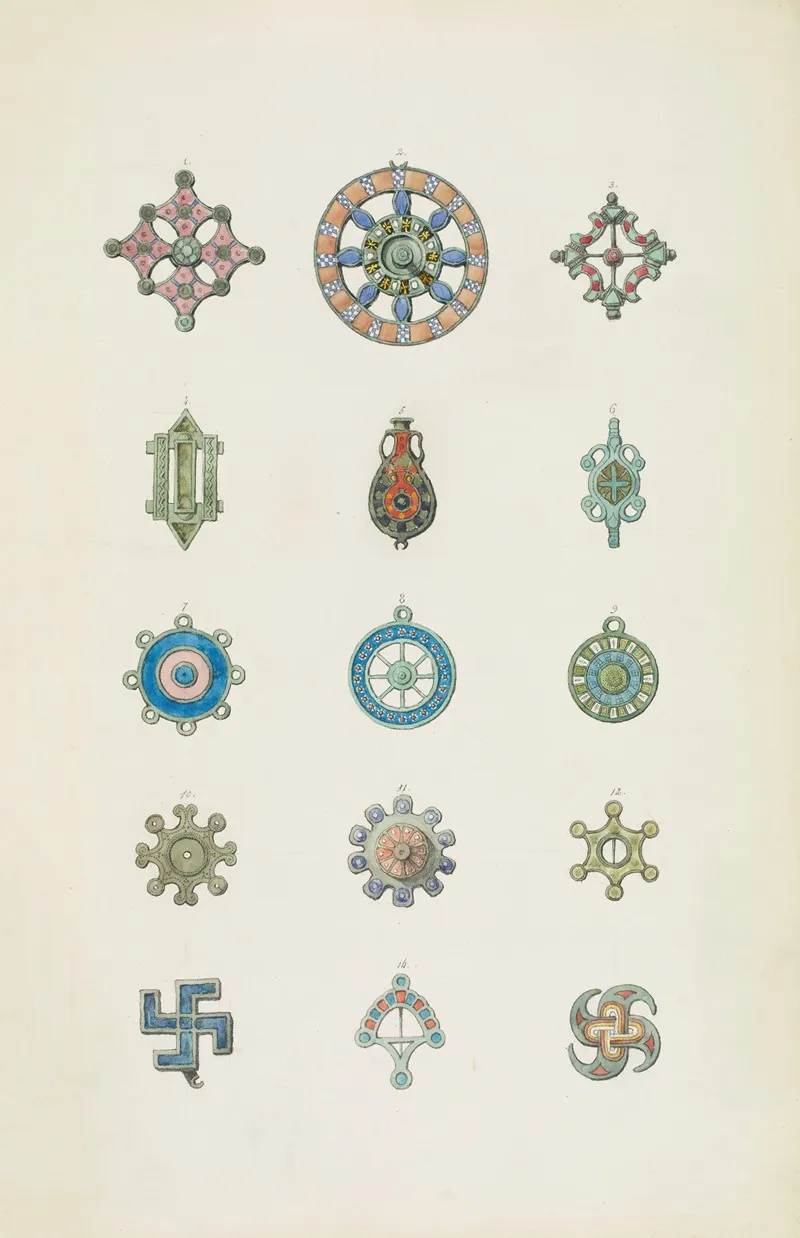 Monuments Antiques Dessines Pl 143 Wall Art by Jean-Baptiste Muret - High-Resolution Digital Print