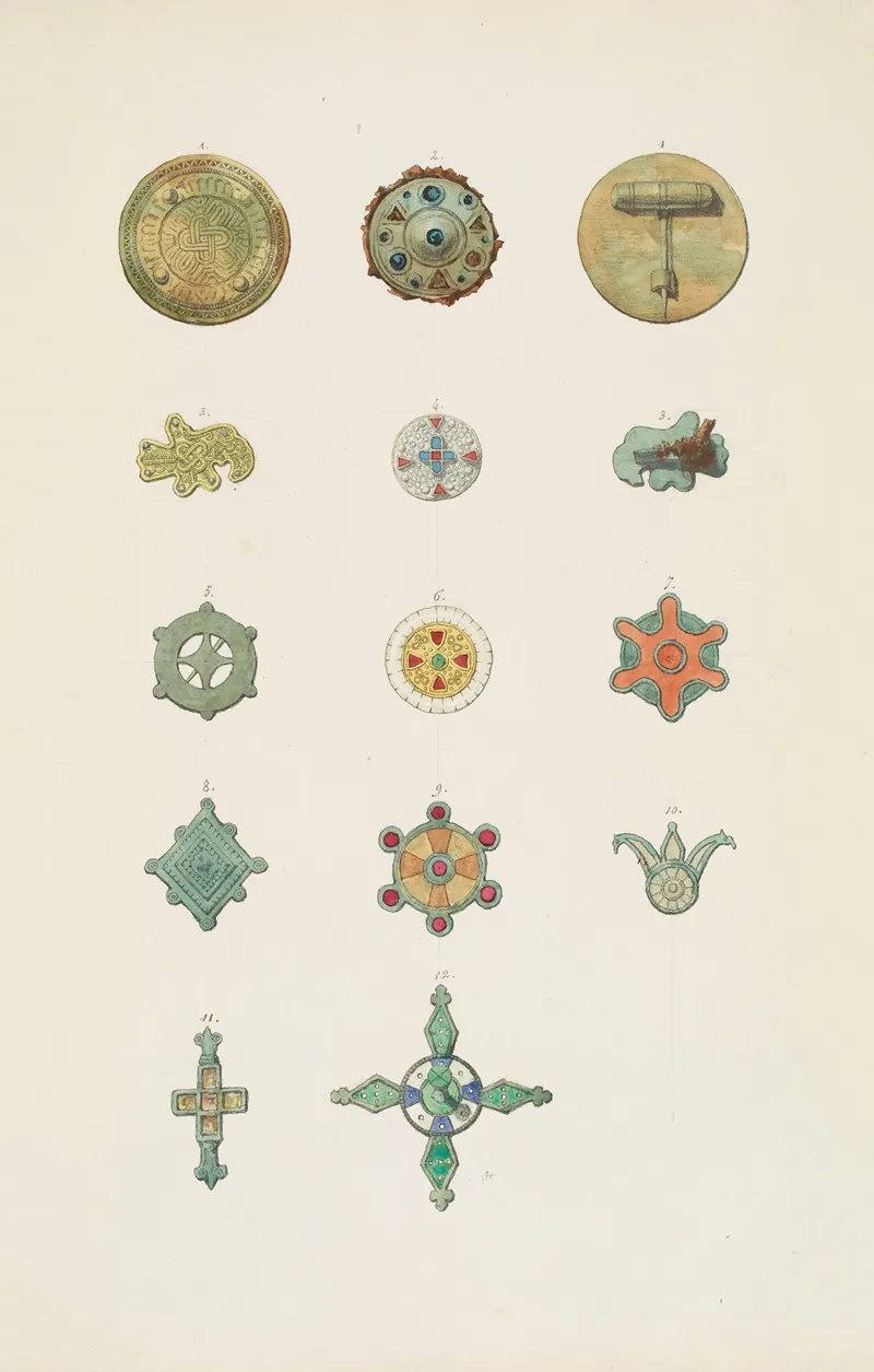 Monuments Antiques Dessines Pl 144 Wall Art by Jean-Baptiste Muret - High-Resolution Digital Print