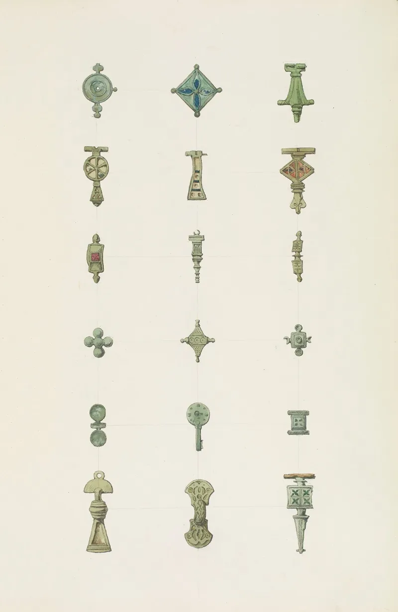 Monuments Antiques Dessines Pl 147 Wall Art by Jean-Baptiste Muret - High-Resolution Digital Print