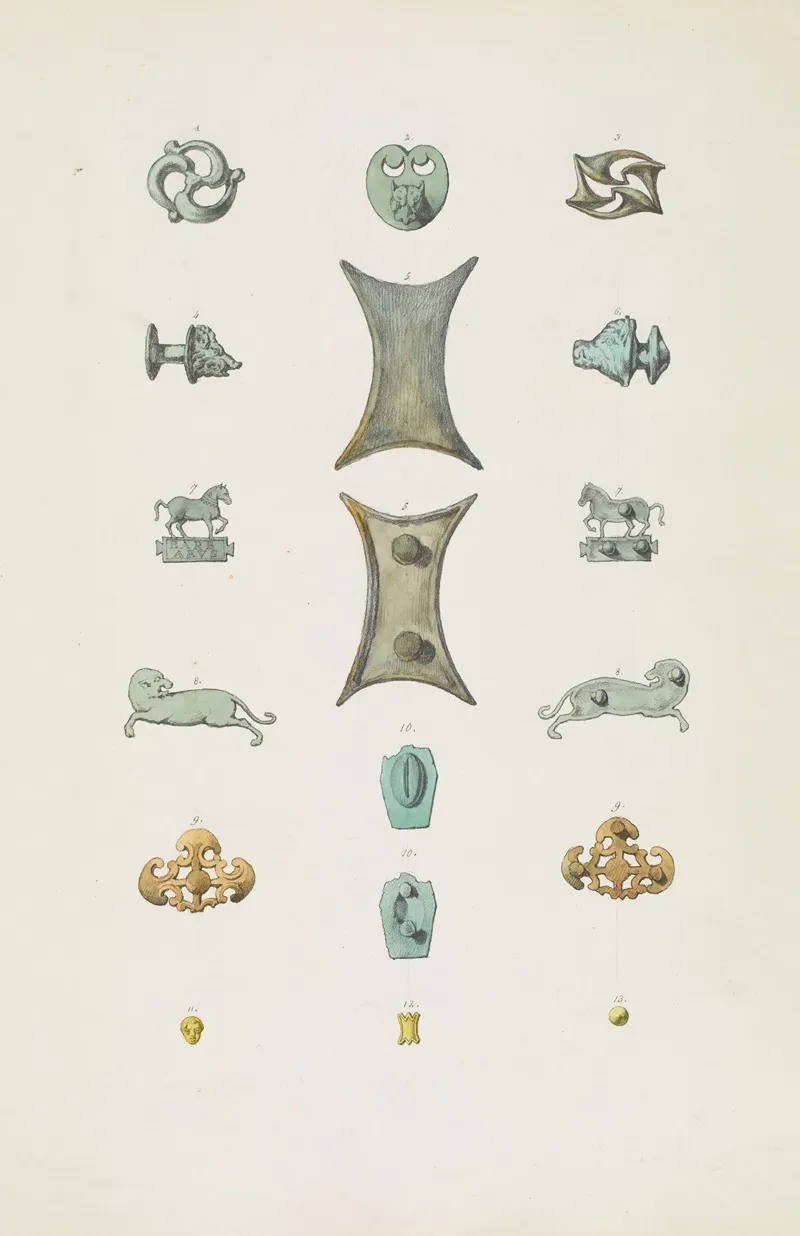 Monuments Antiques Dessines Pl 155 Wall Art by Jean-Baptiste Muret - High-Resolution Digital Print