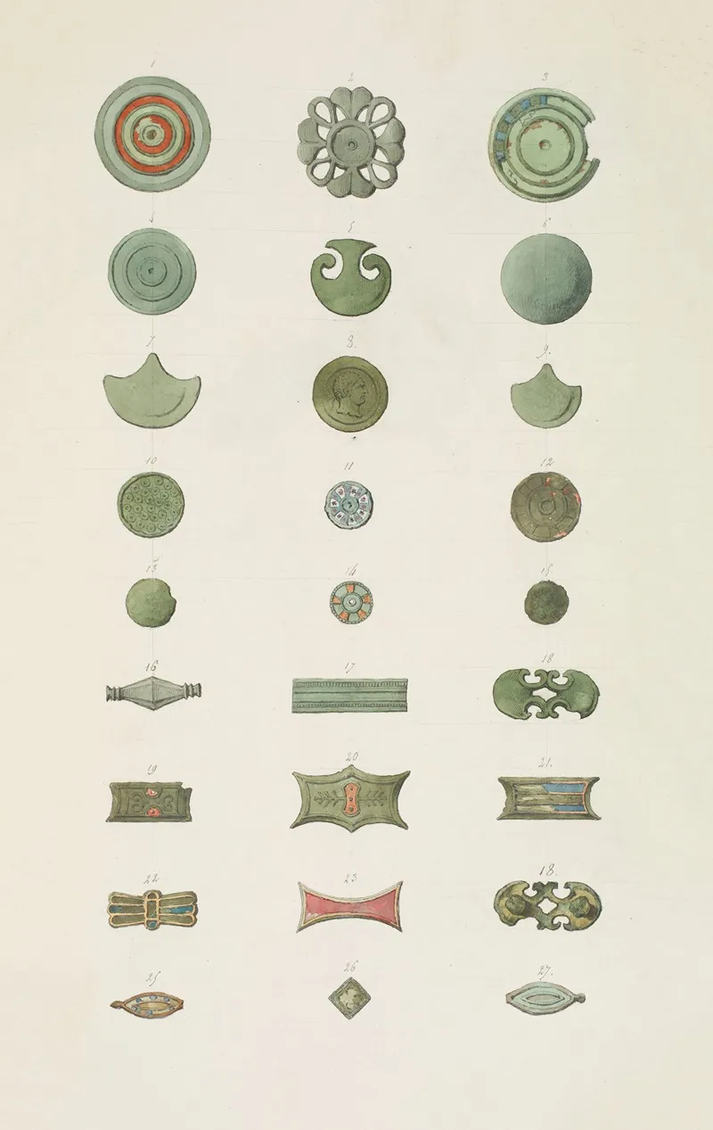 Monuments Antiques Dessines Pl 156 Wall Art by Jean-Baptiste Muret - High-Resolution Digital Print