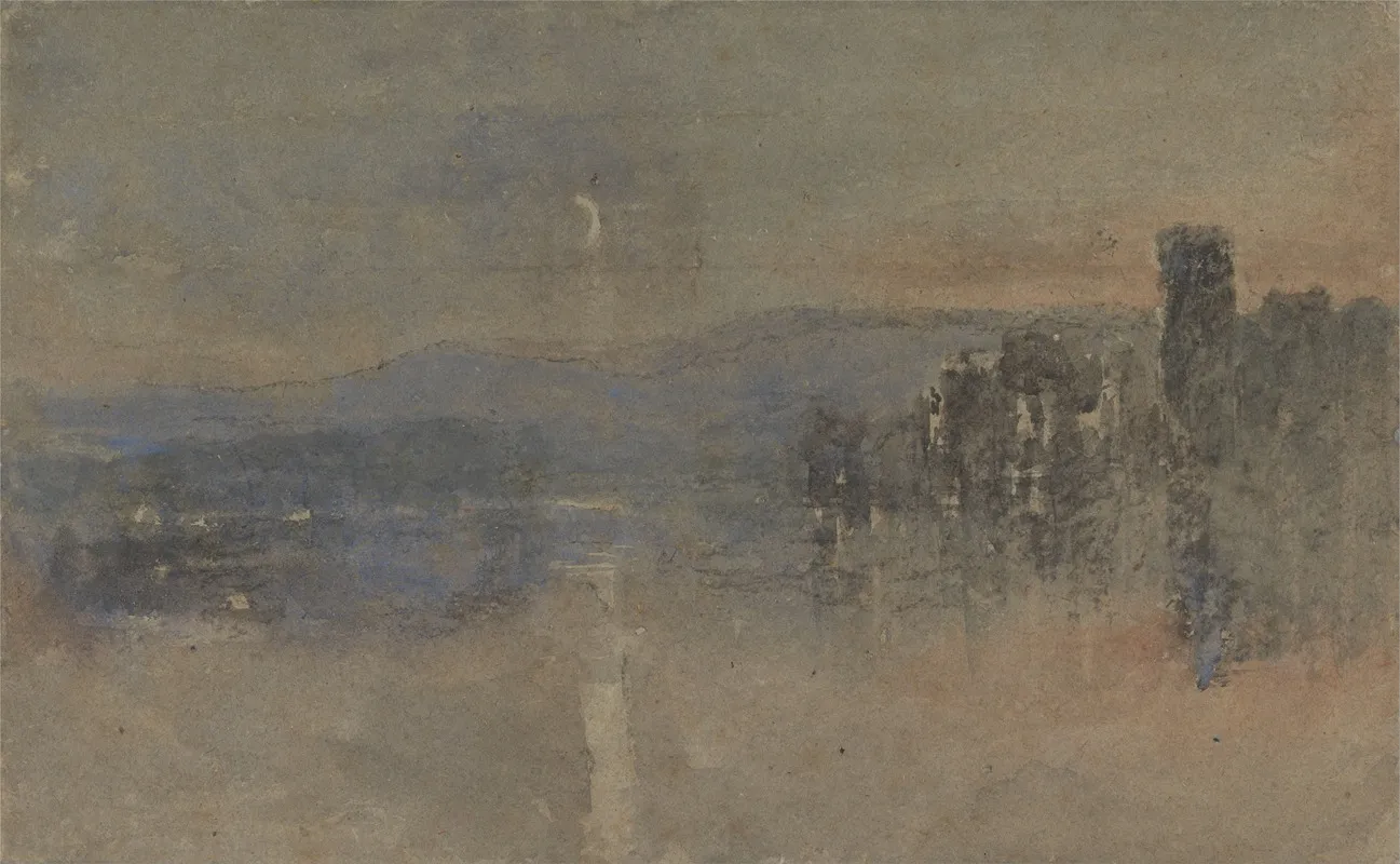 Moonlight Landscape Wall Art by David Cox - High-Resolution Digital Print
