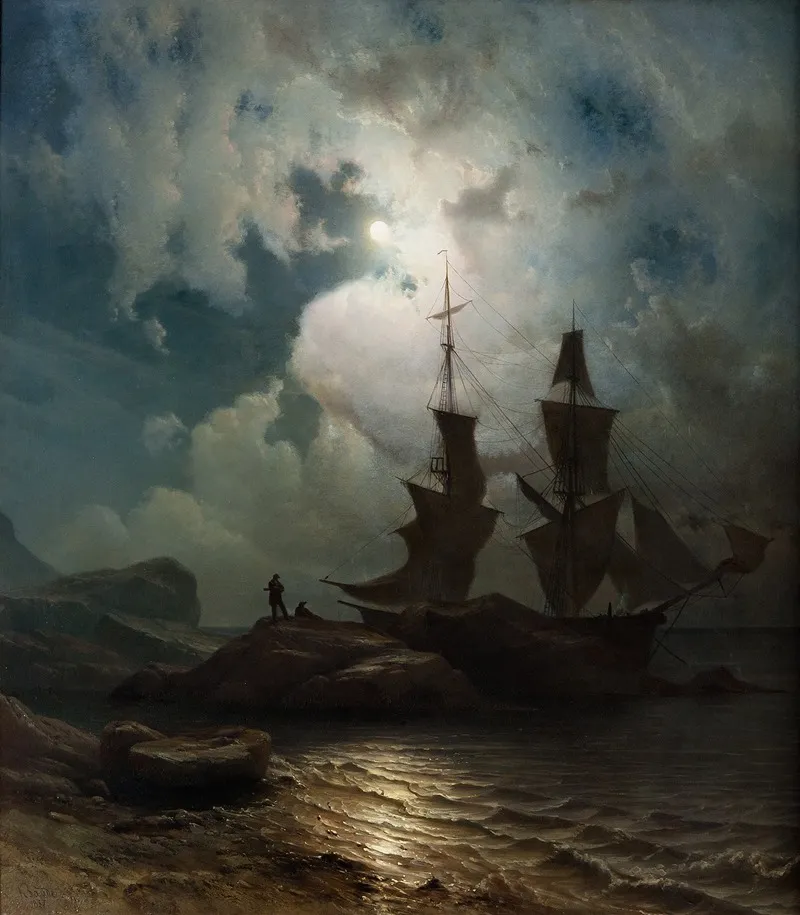Moonlight On The Coast Of Norway