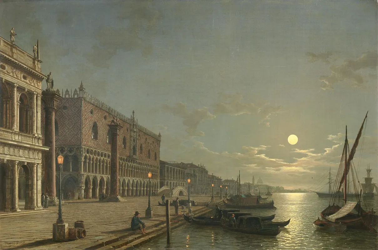 Moonlight On The Grand Canal Venice