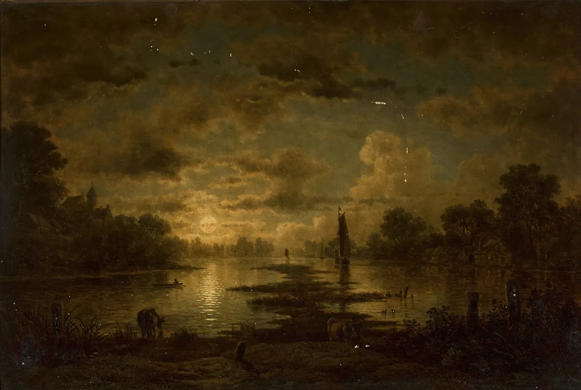 Moonlit Night At The Lake