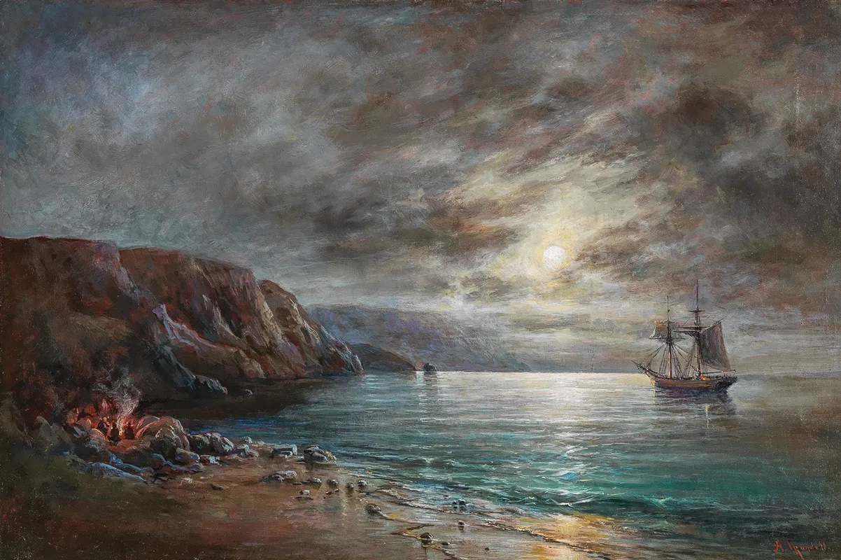 Moonlit Night Over Crimea Wall Art by A. Frandetti - High-Resolution Digital Print