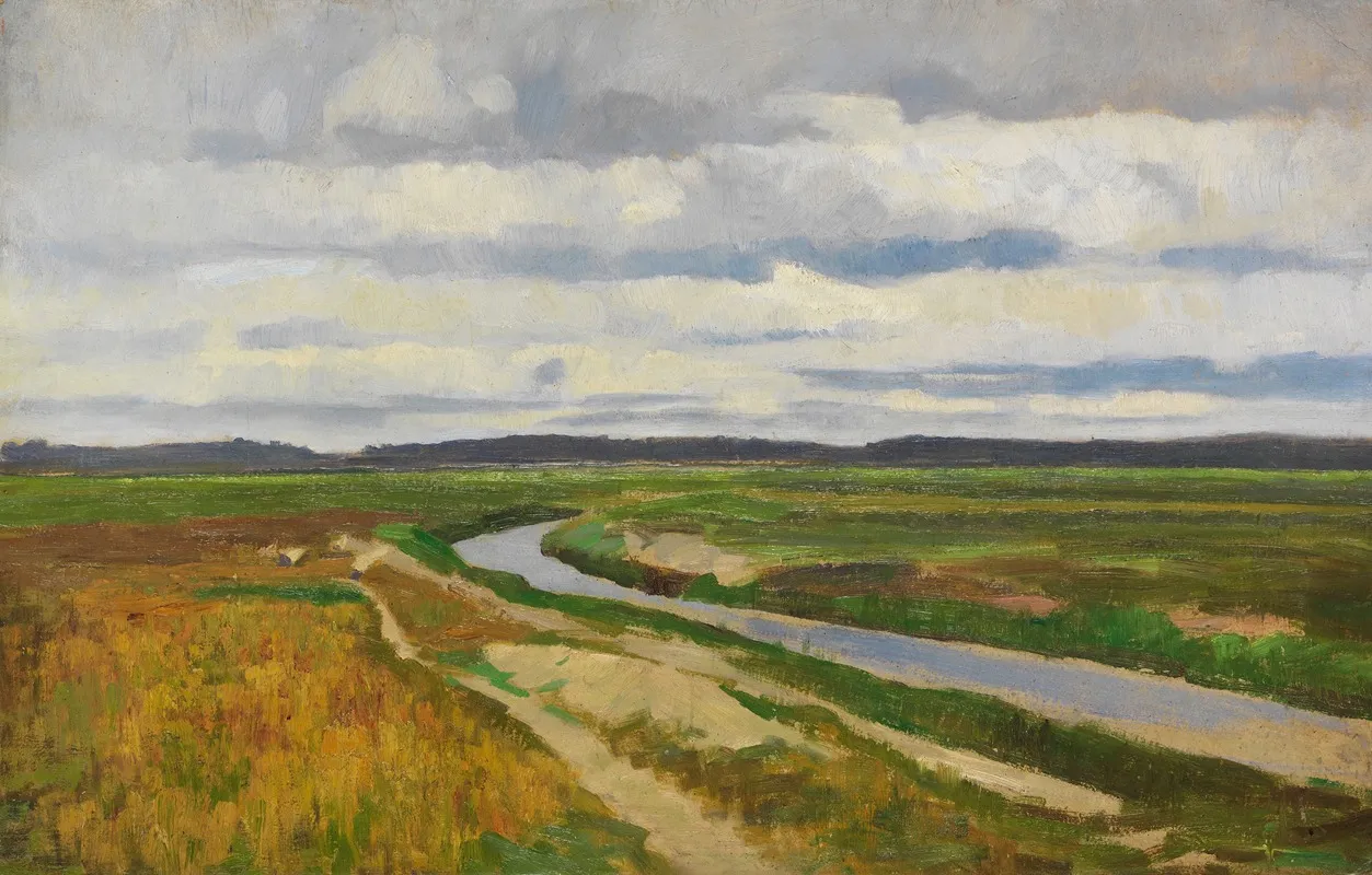 Moorkanal In Der Hammeniederung Wall Art by Fritz Overbeck - High-Resolution Digital Print