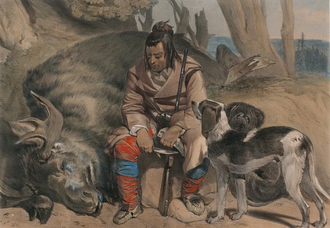 Moose Hunter Wall Art by John Richard Coke Smyth - High-Resolution Digital Print