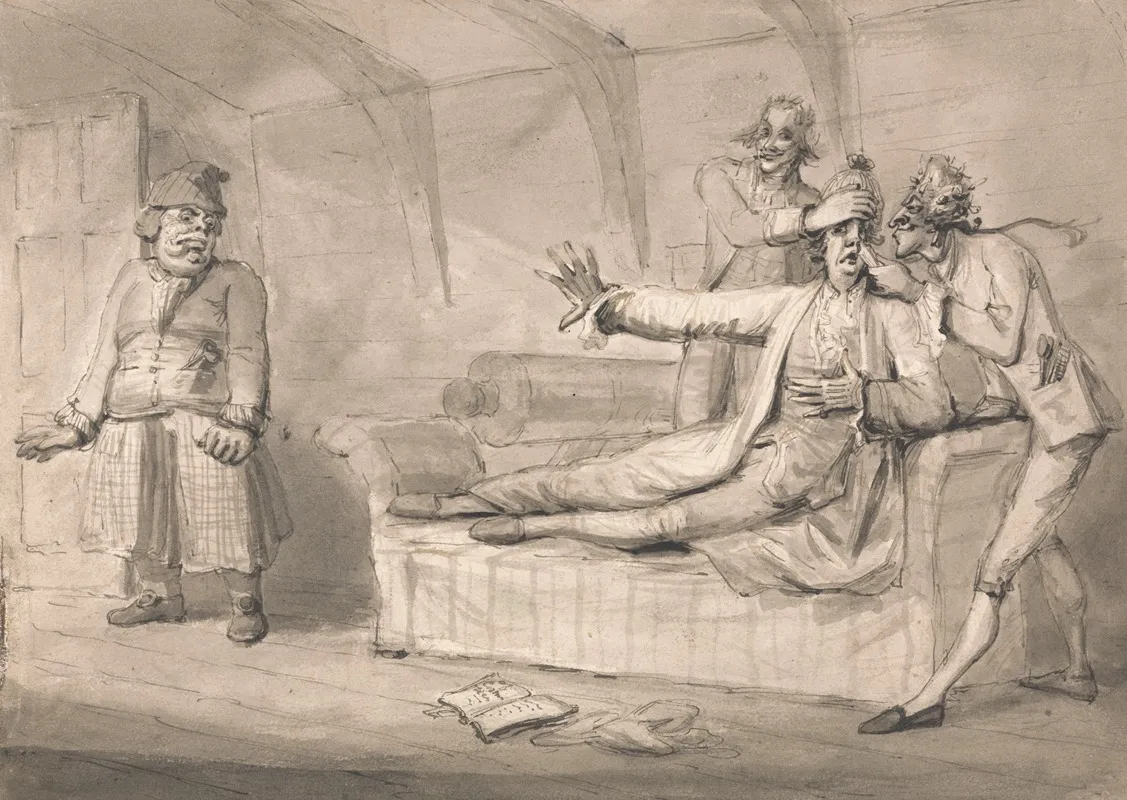 Morgan Offending The Delicate Organs Of Captain Wiffle Wall Art by Samuel Collings - High-Resolution Digital Print