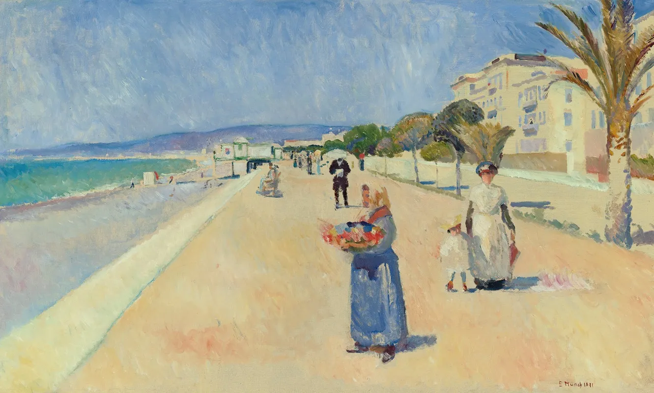 Morgen Pa Promenade Des Anglais Morning On The Promenade Des Anglais
