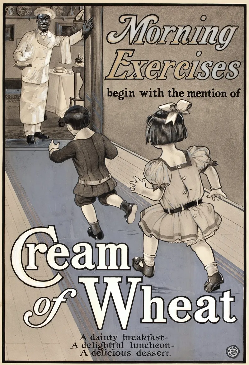 Morning Exercises Cream Of Wheat Ad Illustration Wall Art by August William Hutaf - High-Resolution Digital Print