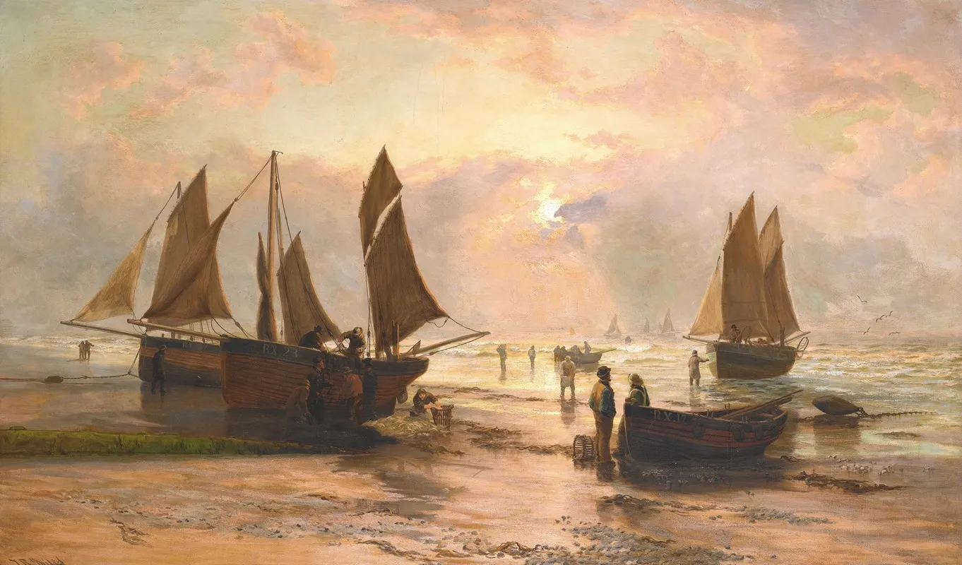 Morning Hastings Beach Wall Art by Thomas Rose Miles - High-Resolution Digital Print