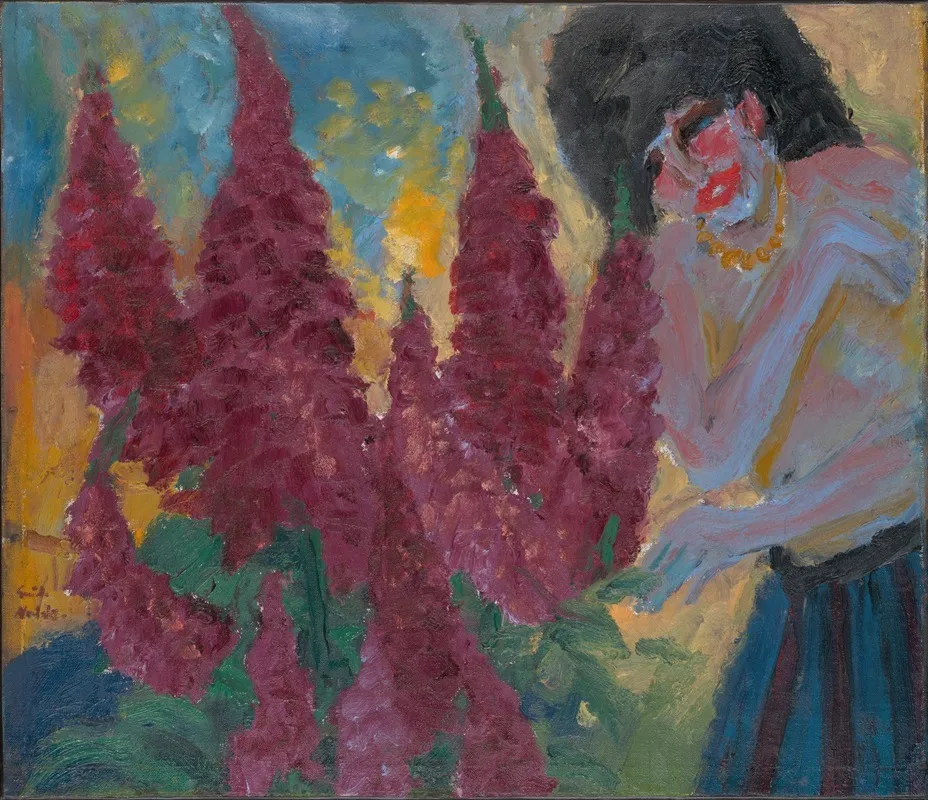 Morning In The Flower Garden Wall Art by Emil Nolde - High-Resolution Digital Print