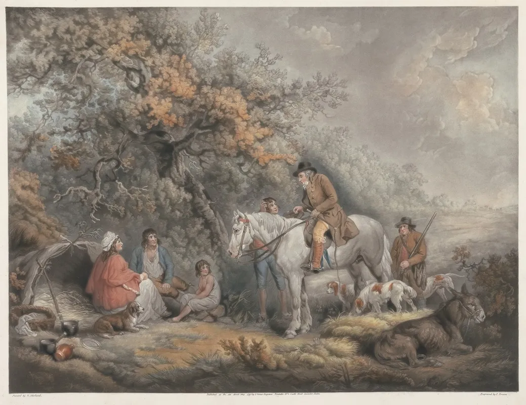 Morning Or The Benevolent Sportsman Wall Art by George Morland - High-Resolution Digital Print
