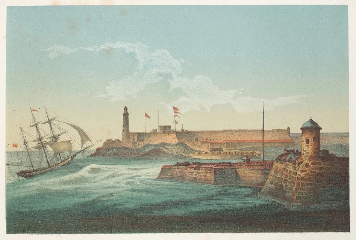 Morro Y Entrada Puerto De La Habana Wall Art by Pierre Toussaint Frédéric Mialhe - High-Resolution Digital Print