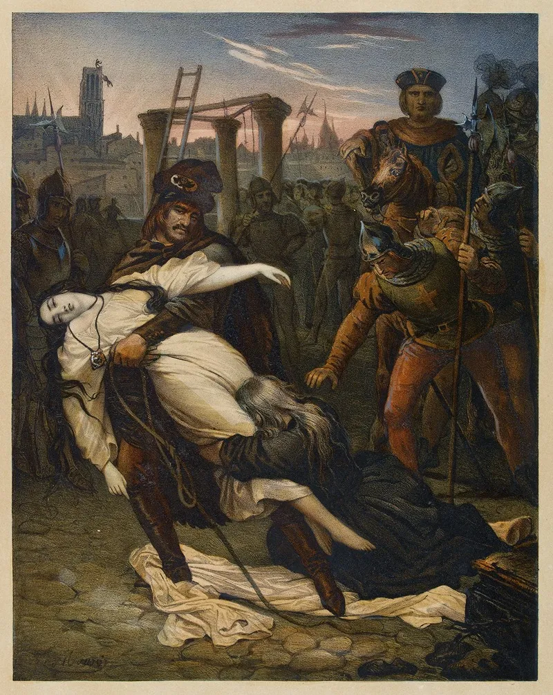 Mort De La Esmeralda Wall Art by Nicolas Eustache Maurin - High-Resolution Digital Print