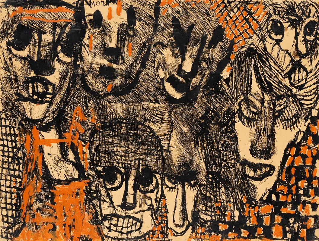 Mort Vies Fleuves Et Efficaces Wall Art by Louis Soutter - High-Resolution Digital Print