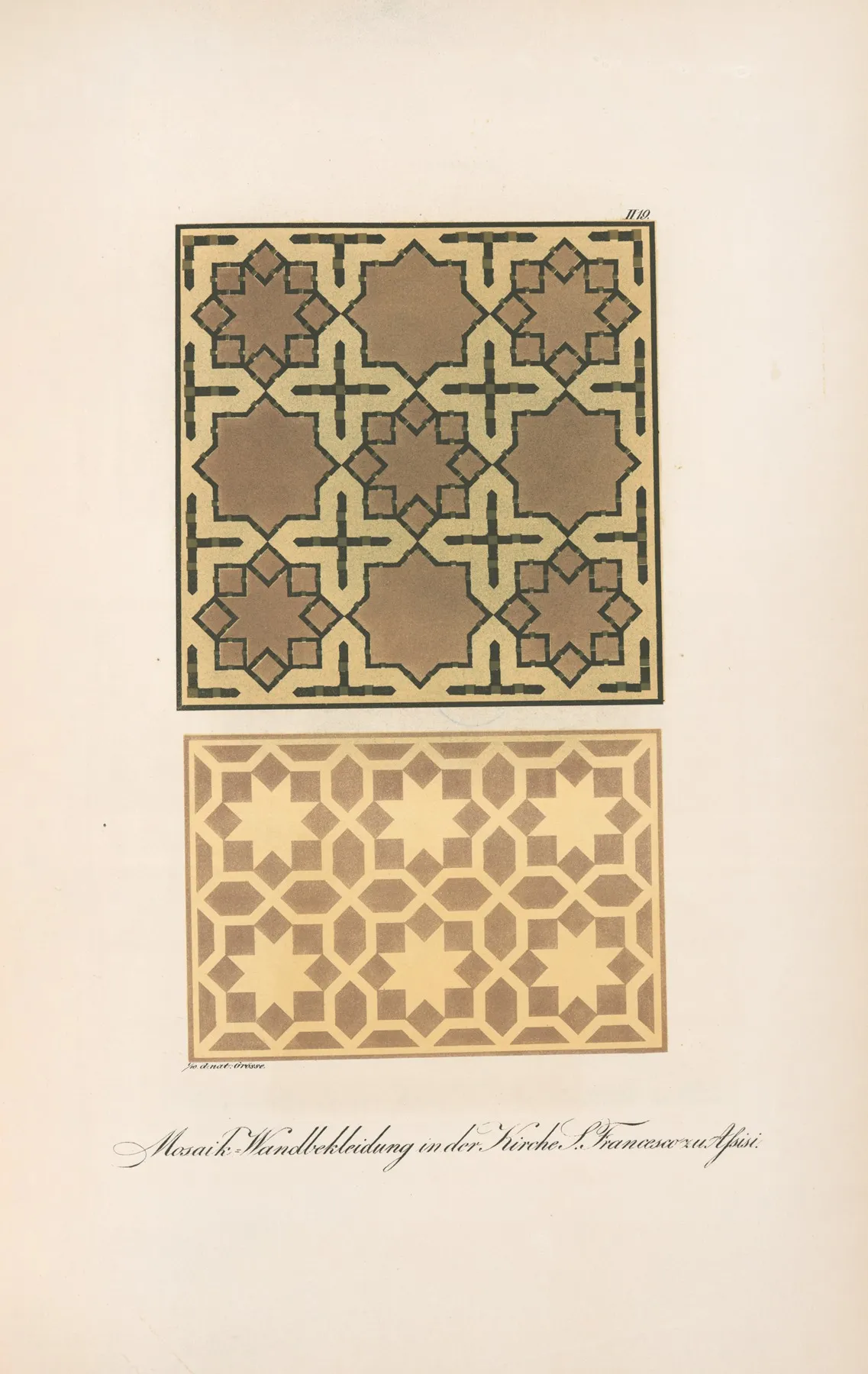 Mosaik Wandbekleidung In Der Kirche S Francesco Zu Assisi 2 Wall Art by Friedrich Maximilian Hessemer - High-Resolution Digital Print