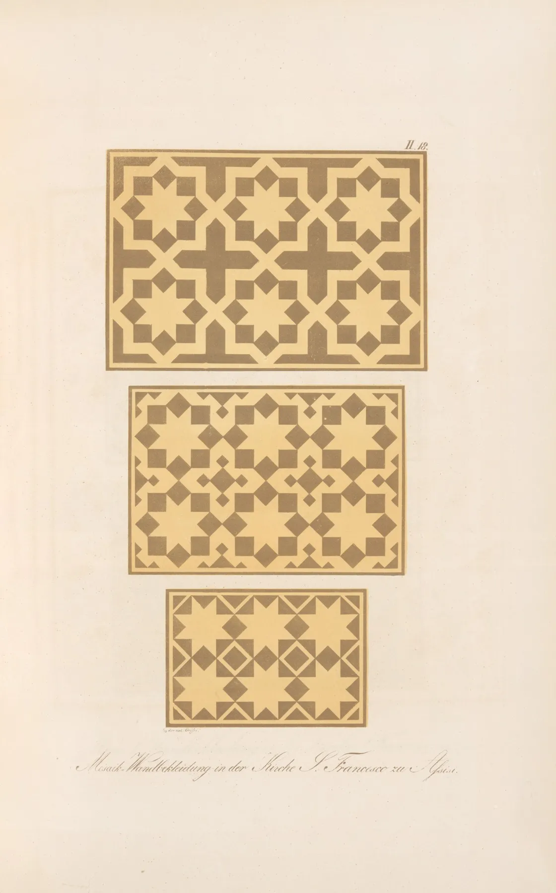 Mosaik Wandbekleidung In Der Kirche S Francesco Zu Assisi Wall Art by Friedrich Maximilian Hessemer - High-Resolution Digital Print