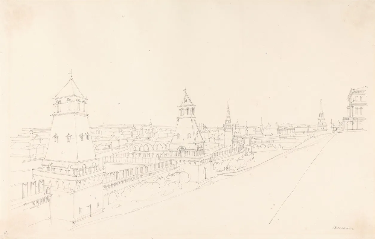 Moscow From The Esplanade Of The Kremlin Wall Art by Alfred Gomersal Vickers - High-Resolution Digital Print