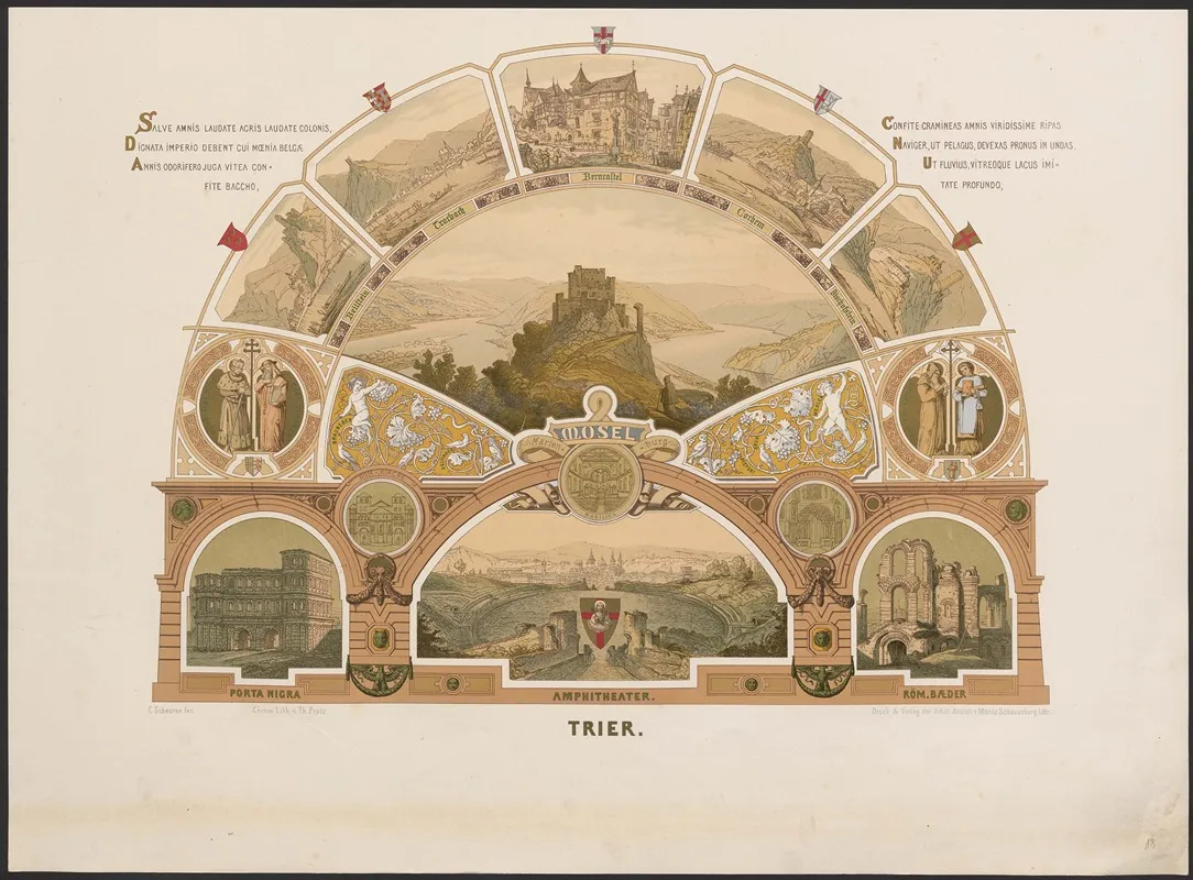 Mosel Und Trier Wall Art by Caspar Scheuren - High-Resolution Digital Print