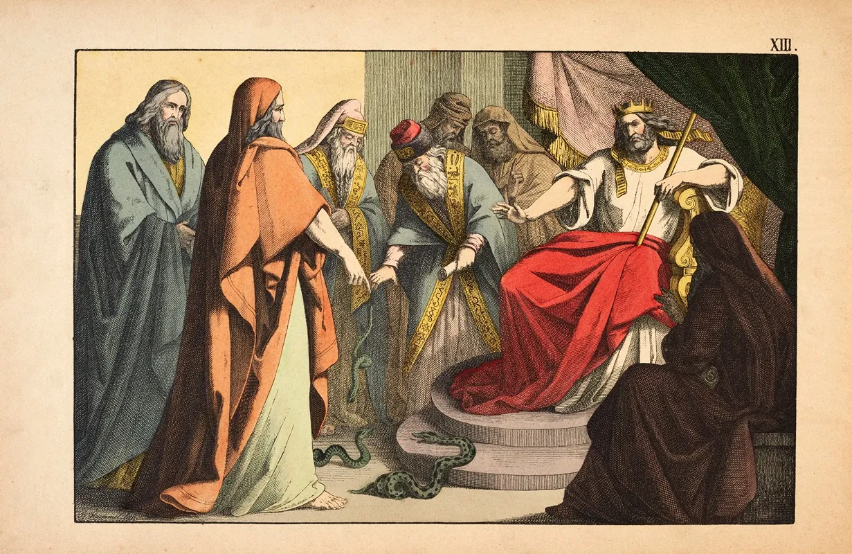 Moses And Aaron Before Pharaoh 2 Wall Art by Theodor Eckardt - High-Resolution Digital Print