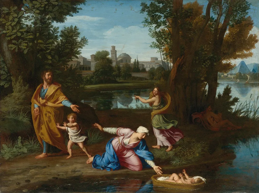 Moses Cast Into The Nile Wall Art by Nicolas Colombel - High-Resolution Digital Print