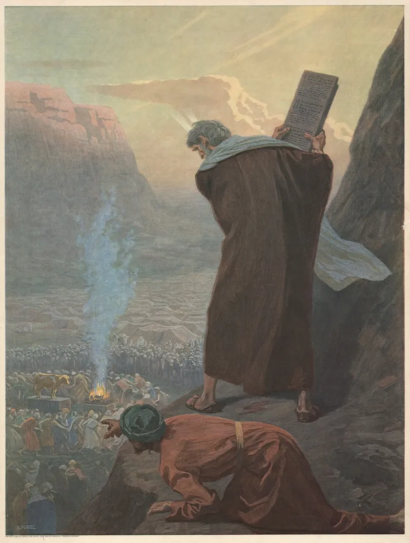 Moses On Mount Sinai 2 Wall Art by Gebhard Fugel - High-Resolution Digital Print