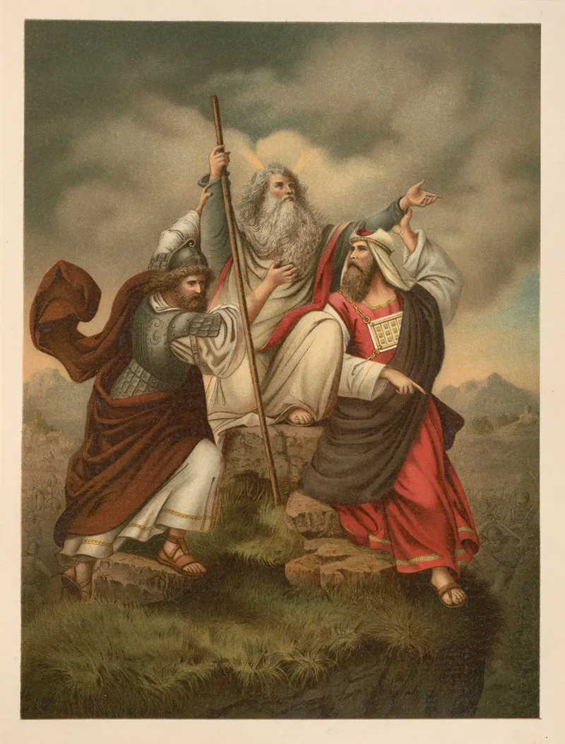 Moses Prayer During The Battle With The Amalekites Wall Art by Jan Ladislaw Sýkora - High-Resolution Digital Print