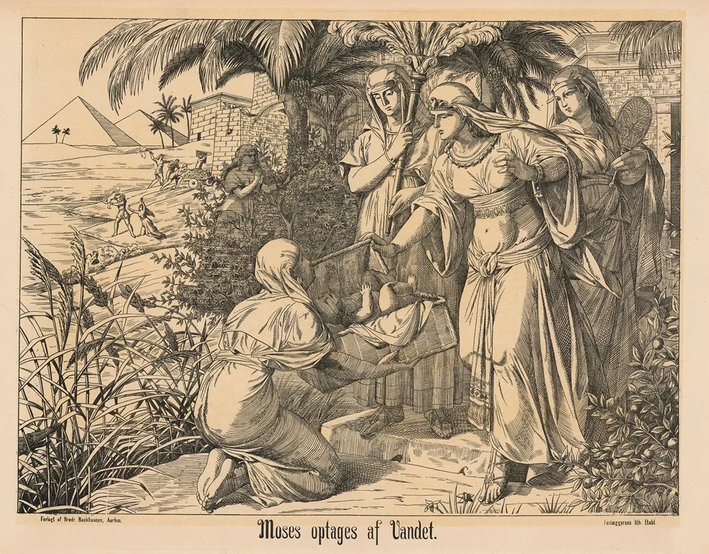 Moses Reddes Af Faraos Datter Wall Art by Brødr. Backhausen - High-Resolution Digital Print