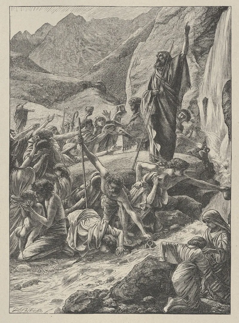 Moses Strikes The Rock Wall Art by Edward John Poynter - High-Resolution Digital Print