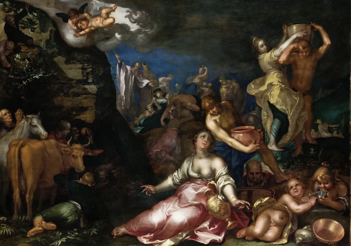 Moses Striking The Rock 5 Wall Art by Abraham Bloemaert - High-Resolution Digital Print