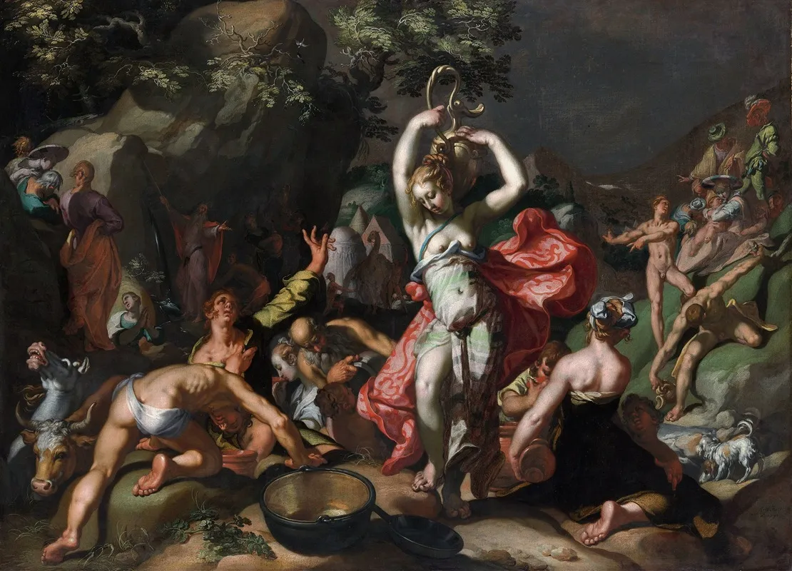 Moses Striking The Rock Wall Art by Abraham Bloemaert - High-Resolution Digital Print