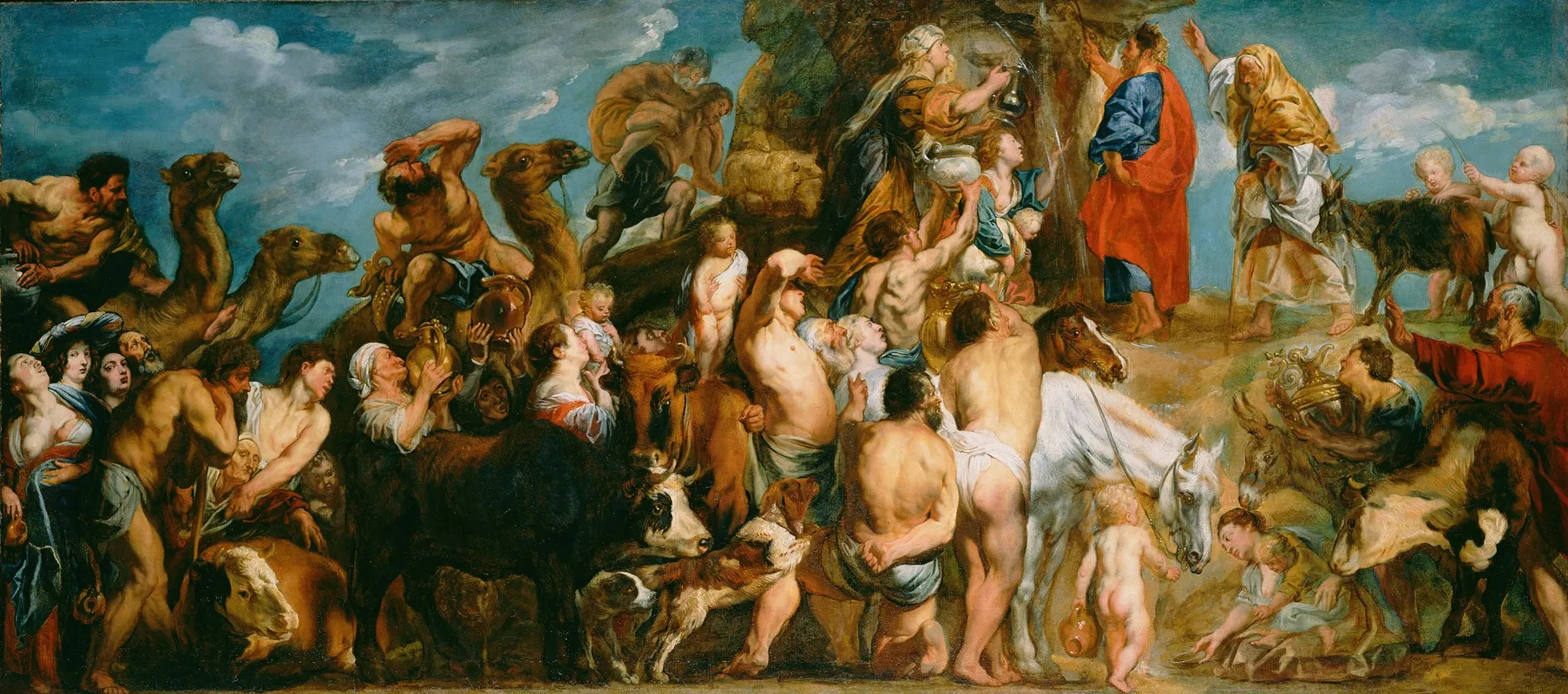 Moses Striking Water From The Rock Wall Art by Jacob Jordaens - High-Resolution Digital Print